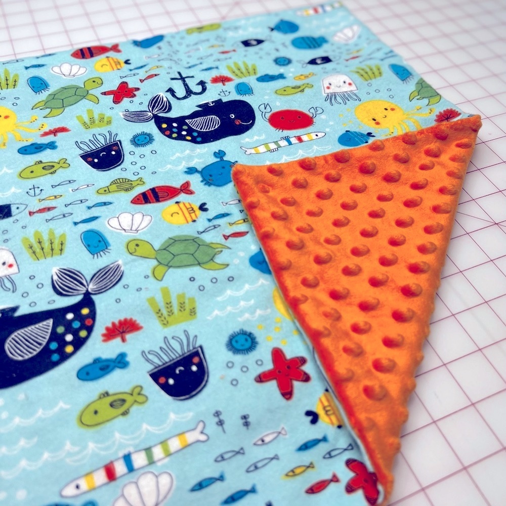 Baby snuggie blanket sea theme